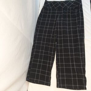 Studio By Torrid women’s Pull On Stretch Wide Leg Pants Gray Plaid - Sz 12 Large
